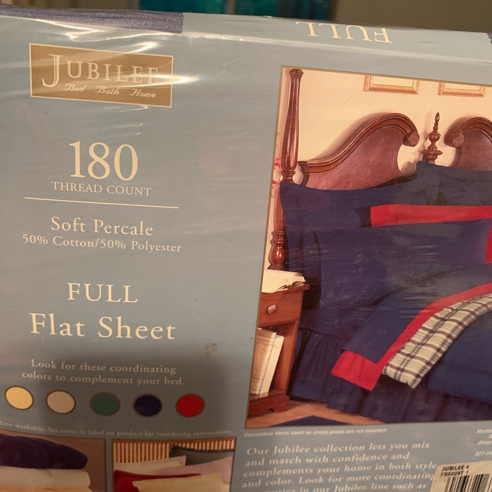 Full flat denim blue sheet